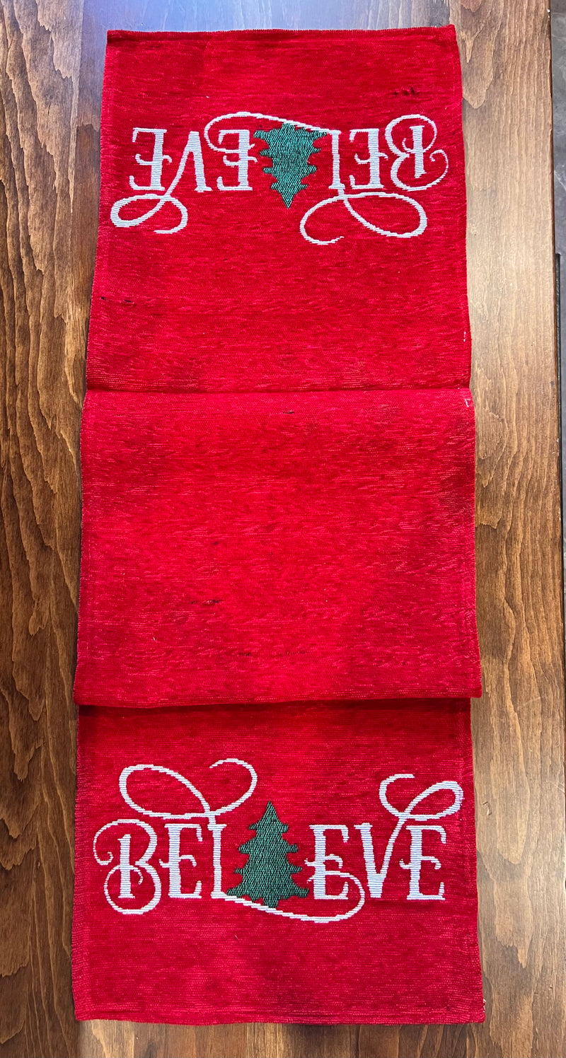 Chenille Believe Runner