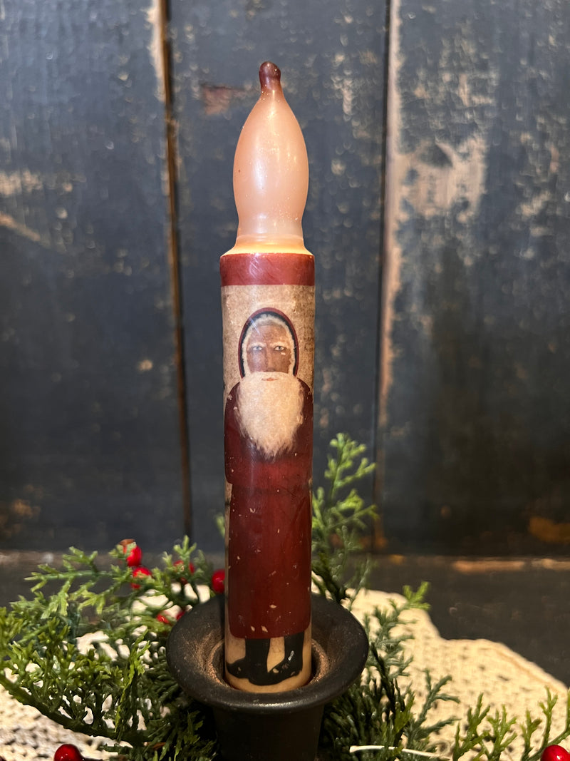 Santa w/ Feather Tree Timer Taper LED