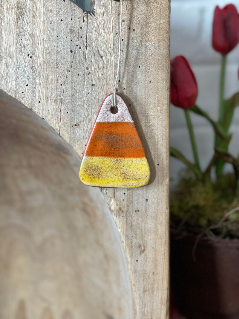 Redware Candy Corn Ornament